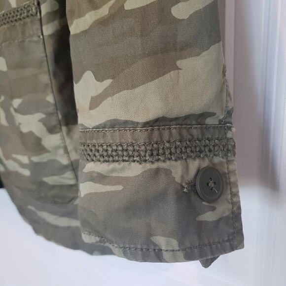 Caslon Nordstrom Camo Lightweight Utility Pocket Jacket Embroidered XS - Picture 6 of 11